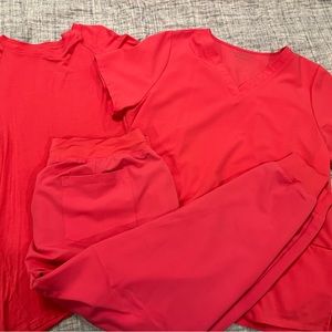 Mandala Scrub Set, bright pink, size XL